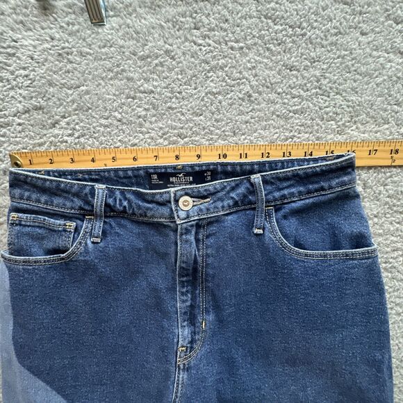 Hollister Jeans Women 11 30x31 Ultra High Rise Dad Wavy Patchwork California Y2K - Picture 7 of 9